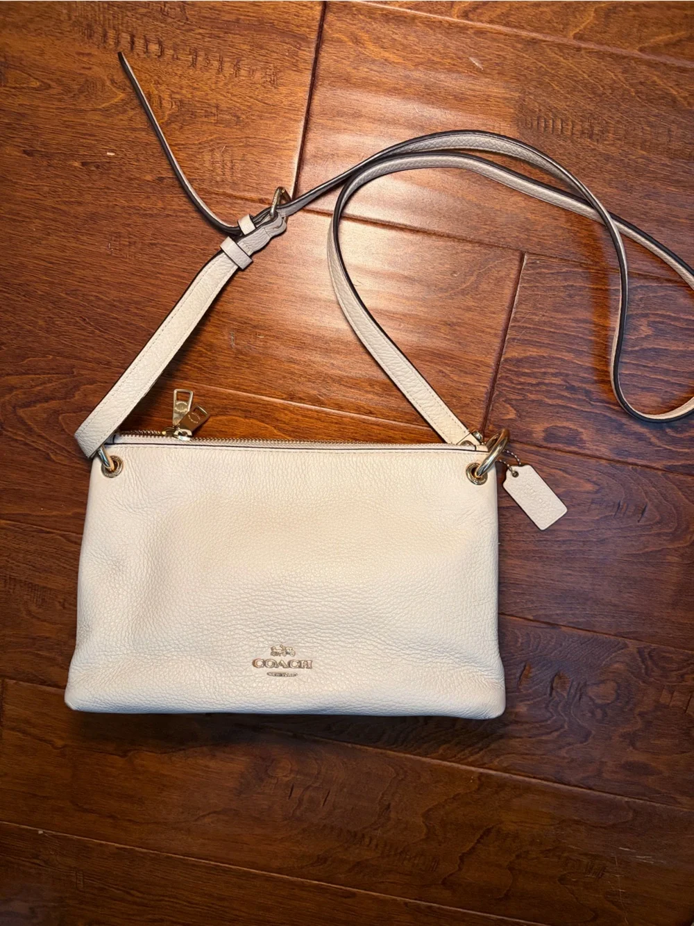 Coach Lyla Double-Zip Crossbody White